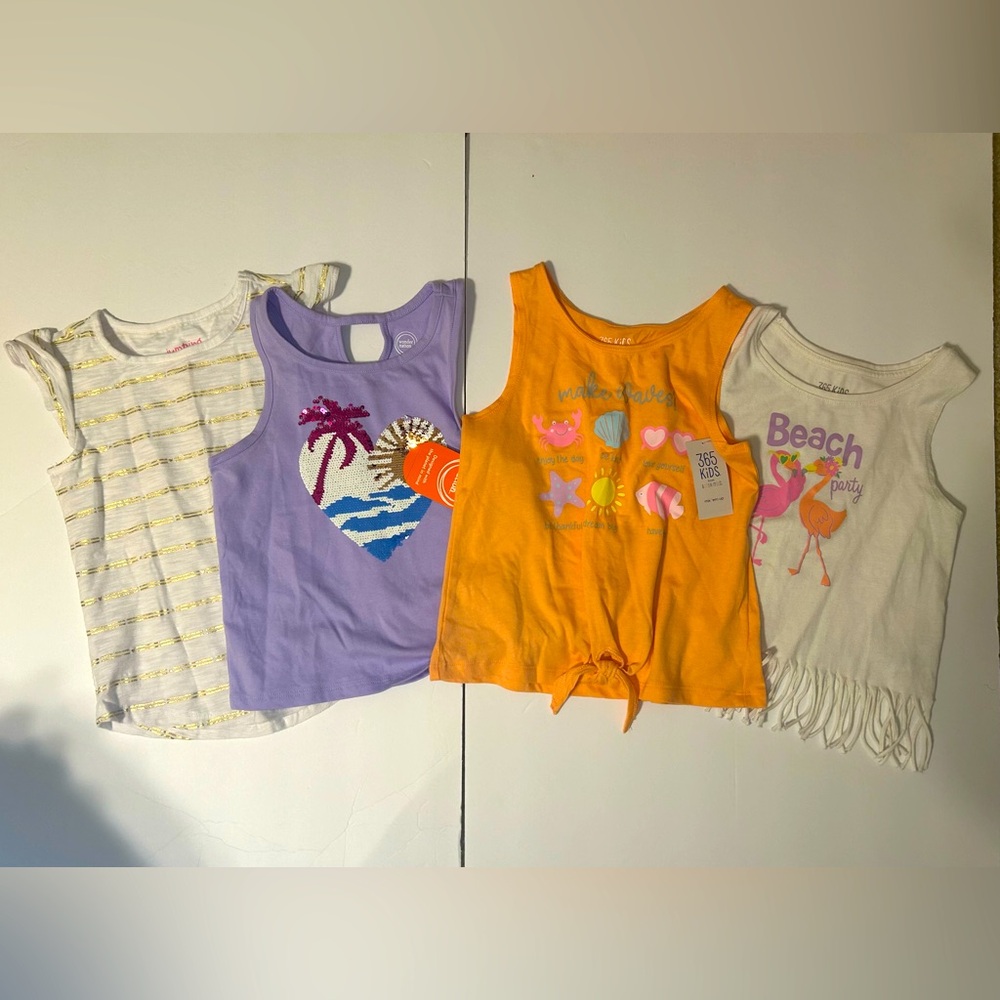Colorful Kids' Summer Tops Set
